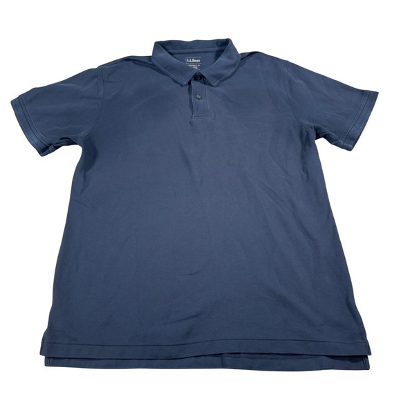 L.L.Bean Other - L.L.Bean Polo Shirt Mens L REG Navy Blue Traditional Fit Cotton Pique 233435